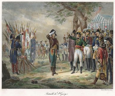 Сражение при Сен-Жорж-де-Ренье. Vie politique et militaire de Napoleon par A.V. Arnault..., Париж, 1822-26 гг. 