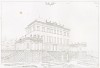 Вид из сада на дворец Серра архитектора Андреа Тальяфико. Les plus beaux édifices de la ville de Gênes et de ses environs, л.21. Париж, 1845