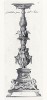 Канделябр периода античности (лист 66 из Manuale di vari ornamenti contenete la serie del candelabri antichi. Рим. 1790 год)