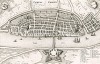 Город Кампен (Campia. Campen) с высоты птичьего полета. План составил Маттеус Мериан. Франкфурт-на-Майне, 1695