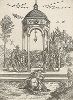 Марк Курций, бросающийся в бездну. Ксилография Лукаса Кранаха старшего, ок. 1496-97 гг, отпечаток около 1549 года.