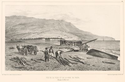 Ялта и Ялтинский залив 15 августа 1837 года (из Voyage dans la Russie Méridionale et la Crimée... Париж. 1848 год (лист 35))