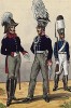 1812 г. Офицеры и солдат прусской гвардии (пехотный полк zu Fuss). Коллекция Роберта фон Арнольди. Германия, 1911-29