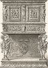 Резной французский дрессуар, XVI век. Meubles religieux et civils..., Париж, 1864-74 гг. 