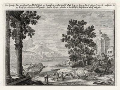 Пророчество Иоиля (из Biblisches Engel- und Kunstwerk -- шедевра германского барокко. Гравировал неподражаемый Иоганн Ульрих Краусс в Аугсбурге в 1700 году)