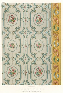 Гобелены, обои, мебельные ткани от французской мануфактуры Berchoud & Guéreau. Каталог Всемирной выставки в Лондоне 1862 года, т.2, л.172