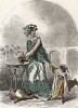 Коварная цикута, также называемая болиголов или вёх, готовит ядовитое зелье. Les Fleurs Animées par J.-J Grandville. Париж, 1847