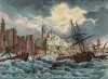 Вид на Алжир с моря во время шторма (иллюстрация к L'Africa francese... - хронике французских колониальных захватов в Северной Африке, изданной во Флоренции в 1846 году)