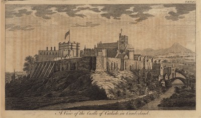 Вид на знаменитый замок Карлайл в графстве Камберленд (из A New Display Of The Beauties Of England... Лондон. 1776 г. Том 2. Лист 183)