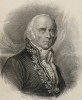 Жан-Батист Ламарк (1744-1829) -- французский естествоиспытатель и предшественник Чарльза Дарвина (фронтиспис XXXVI тома "Библиотеки натуралиста" Вильяма Жардина, изданного в Эдинбурге в 1837 году)