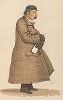 Капитан Джеймс Октавиус Мачелл (1837-1902) - влиятельный знаток лошадей и успешный игрок на скачках. Карикатура из знаменитого британского журнала Vanity Fair. Лондон, 1887