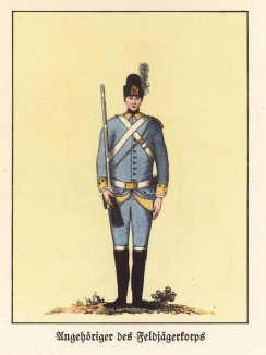 Австрийский военный полицейский в 1796 году (из популярной в нацистской Германии работы Мартина Лезиуса Das Ehrenkleid des Soldaten... Берлин. 1936 год)