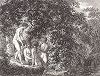 Купание нимф. Офорт швейцарского поэта и графика Соломона Гесснера, 1770 год. 