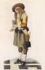 Молодой голландский дворянин с бокалом вина (по мотивам картины Питера де Хооха "Игроки в карты") (лист 110 работы Жоржа Дюплесси "Исторический костюм XVI -- XVIII веков", роскошно изданной в Париже в 1867 году)