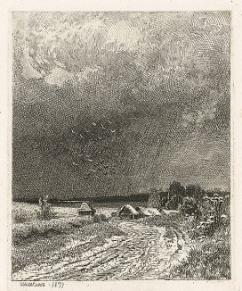 Лист из альбома "25 гравюр на меди И.И.Шишкина". Санкт-Петербург, 1878