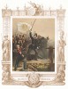 Атака 1-го лейб-гвардейского гренадерского полка короля Швеции (из "Истории шведских полков" члена шведского парламента Юлиуса Манкела. Стокгольм. 1864 год)