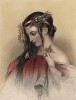 Офелия, героиня пьесы Уильяма Шекспира «Гамлет». The Heroines of Shakspeare. Лондон, 1848