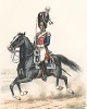Гвардейский конный гренадер короля Франции в парадной форме образца 1815 года. Histoire de la Maison Militaire du Roi de 1814 à 1830. Экз. №93 из 100, изготовлен для H.Fontaine. Том II, л.71. Париж, 1890