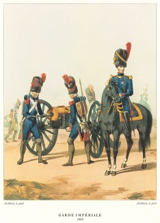 Полевая артиллерия армии Наполеона Бонапарта. Репринт середины XX века со старинной французской гравюры