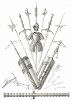 Трофейное швейцарское оружие (моргенштерн, эспадоны, мечи, секира, алебарда и арбалеты) XV-XVI веков и бургиньонская кулеврина. 