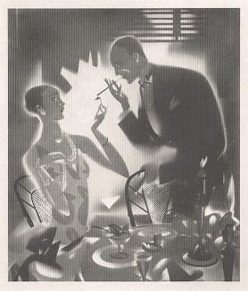 Экстравагантное знакомство. Иллюстрация из журнала Harper`s Bazar за 1927 год. 