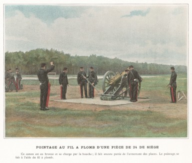 Расчёт французской полевой артиллерии. L'Album militaire. Livraison №6. Artillerie à pied. Париж, 1890