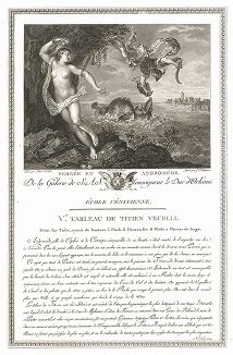 Персей и Андромеда работы Тициана. Лист из знаменитого издания Galérie du Palais Royal..., Париж, 1808