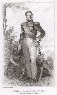 Луи-Габриэль Сюше (1770-1826), маршал Франции с 1811 года. Galerie des Marechaux de France par Ch. Gavard, Париж, 1839 год. 