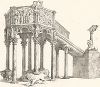 Кафедра пизанского баптистерия, XVI век. Meubles religieux et civils..., Париж, 1864-74 гг. 