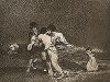 Несчастная мать! Лист 50 из известной серии офортов знаменитого художника и гравёра Франсиско Гойи "Бедствия войны" (Los Desastres de la Guerra). Представленные листы напечатаны в Мадриде с оригинальных досок около 1900 года. 