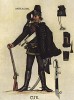 Легендарный прусский "чёрный" гусар 5-го, фон Беллинга полка в 1758 году (рисовал Адольф Менцель) (из популярной в нацистской Германии работы Мартина Лезиуса Das Ehrenkleid des Soldaten... Берлин. 1936 год)