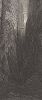 Жертва Йеллоустона - внутренний вид каньона реки Йеллоустон-ривер. Лист из издания "Picturesque America", т.I, Нью-Йорк, 1872.