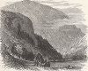 Скала Слоновья голова, начало перевала Кроуфорд, Белые горы, штат Нью-Гемпшир. Лист из издания "Picturesque America", т.I, Нью-Йорк, 1872.