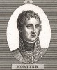 Эдуард-Адольф-Казимир Мортье (1768-1835), сын торговца тканями, национальный гвардеец (1789), бригадный и дивизионный генерал (1799), маршал Франции (1804), воевал в Испании (1808-11). В 1812 г. сражался при Бородино.
