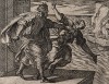 Полимнестор убивает Полидора. Гравировал Антонио Темпеста для своей знаменитой серии "Метаморфозы" Овидия, л.121. Амстердам, 1606