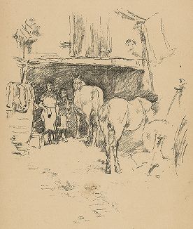 Двор кузнеца работы Джеймса Уистлера, 1895 года. 