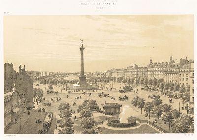 Площадь Бастилии в 1878 году. Paris à travers les âges..., Париж, 1885. 
