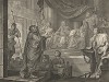 Павел перед Феликсом, 1752. Гравюра II с полотна на библейский сюжет. Картина написана Хогартом для Линкольнс Инн Холл. Получила признание критиков. Однако сам художник больше ценил свою шаржевую версию. Лондон, 1838