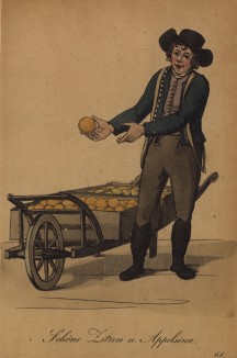 Гамбургские уличные торговцы 1810-х гг. Торговцы фруктами. "Цитрон, китайское яблоко!"