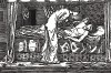 Психея, открывающая тайну Купидона. Иллюстрация Эдварда Коли Бёрн-Джонса к поэме Уильяма Морриса «История Купидона и Психеи». Лондон, 1890-е гг.
