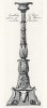 Античный канделябр из музея Пио Клементино в Риме (лист 7 из Manuale di vari ornamenti contenete la serie del candelabri antichi. Рим. 1790 год)