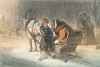 Четыре времени года. Лист 1-й. Зима. С рисунка К.А.Трутовского. Русский художественный листок. №11, 1860