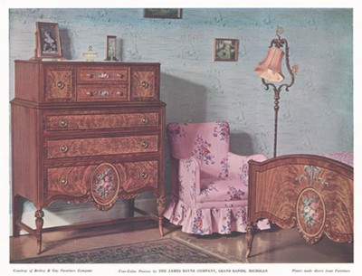 Интерьер с спальни от Berkey & Gay Furniture Company. 
