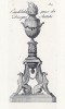Канделябр, изготовленный по античному образцу (лист 80 из Manuale di vari ornamenti contenete la serie del candelabri antichi. Рим. 1790 год)