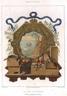Гнёздышко зимородка (из Les arts somptuaires... Париж. 1858 год)