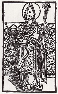 Альбрехт Дюрер. Святой Николай (иллюстрация к Базельскому молитвеннику 1494 года)