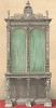 Шкаф эбенового дерева от M. Barbedienne, украшенный бронзовыми фигурами наяд (был продан прямо с выставки за 1000 английских фунтов) (Каталог Всемирной выставки в Лондоне. 1862 год. Том 3. Лист 268)