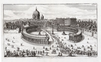 Площадь и собор Святого Петра в Ватикане