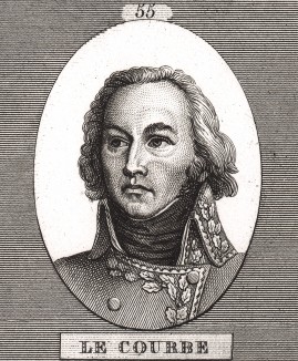 Клод-Жак Лекурб (1759-1815), капитан Национальной гвардии (1789), бригадный (1795) и дивизионный (1798) генерал. Вместе со своим другом генералом Моро был изгнан из армии (1804). Во время Ста дней граф и пэр Франции. Умер от болезни мочевого пузыря.