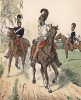 Униформа Бранденбургского кирасирского полка прусской армии в 1813 г. Uniformenkunde Рихарда Кнотеля, л.47. Ратенау (Германия), 1890